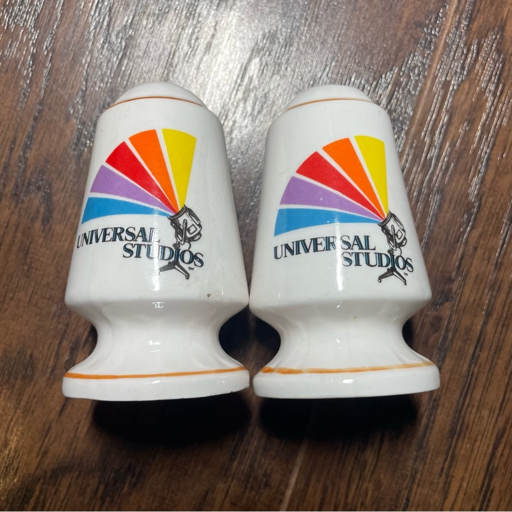 Vintage Universal Studios Rainbow Salt and Pepper Shakers
